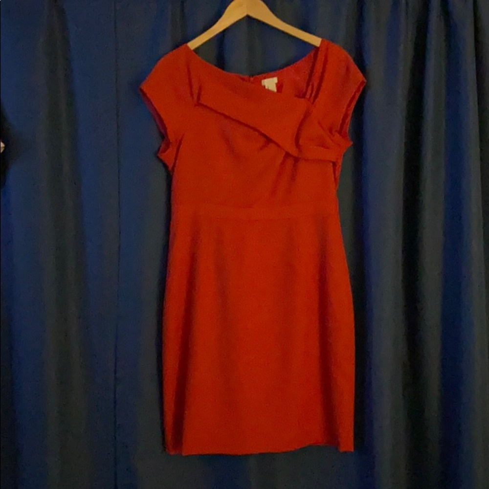 Beautiful orange J Crew Origami dress Sz 12